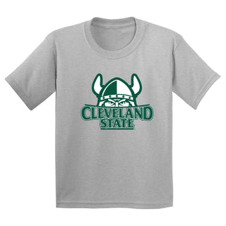 Cleveland State Vikings Primary Logo Youth T Shirt - Sport Grey