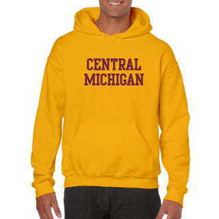 Central Michigan University Chippewas Basic Block Hoodie - Gold