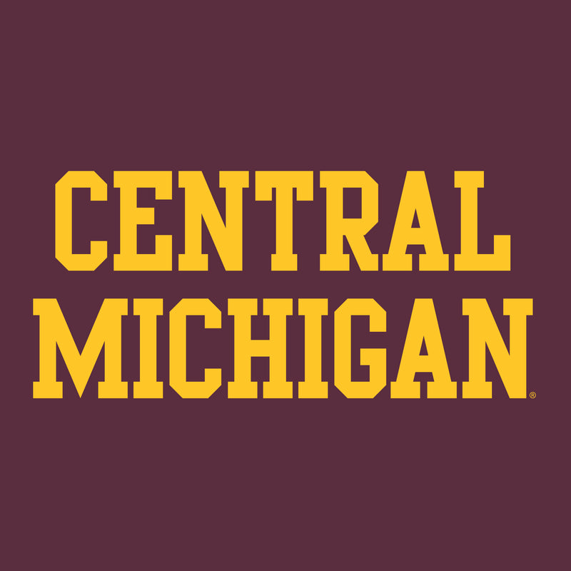 Central Michigan University Chippewas Basic Block Tank Top - Maroon