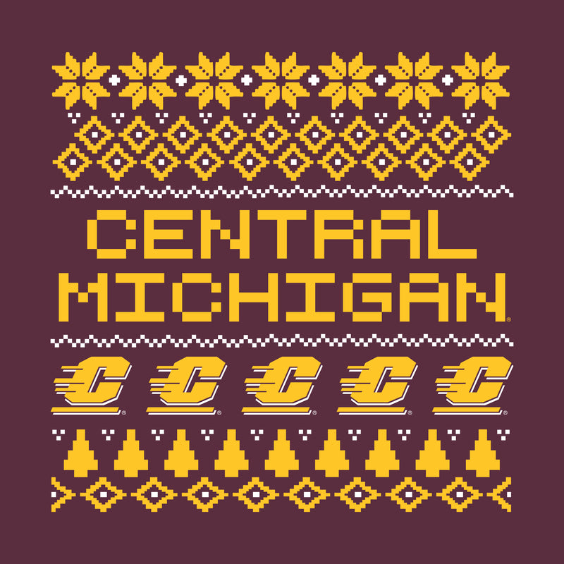 Central Michigan Holiday Sweater Crewneck - Maroon