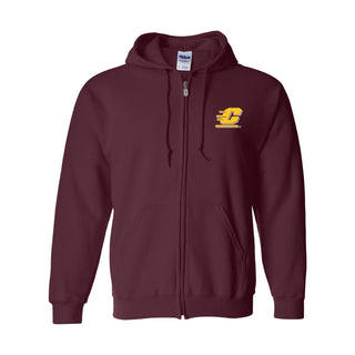 Central Michigan University Chippewas Action C Zip Hoodie - Maroon