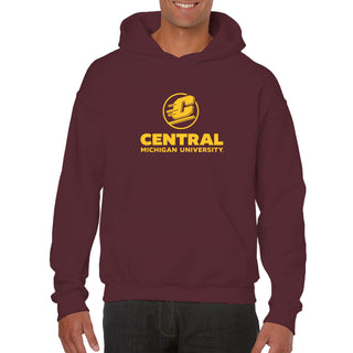 Central Michigan University Chippewas Institutional Logo Hoodie - Maroon