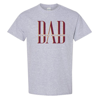 Central Michigan Classic Dad T-Shirt - Sport Grey