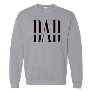 Carnegie Mellon Tartans Classic Dad Crewneck Sweatshirt - Sport Grey