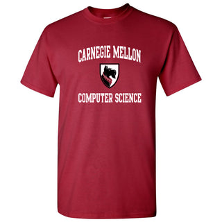 Carnegie Mellon University Tartans Arch Logo Computer Science Short Sleeve T Shirt - Cardinal