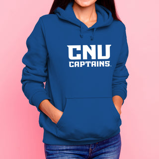 Christopher Newport University Captains Basic Block Hoodie - Royal