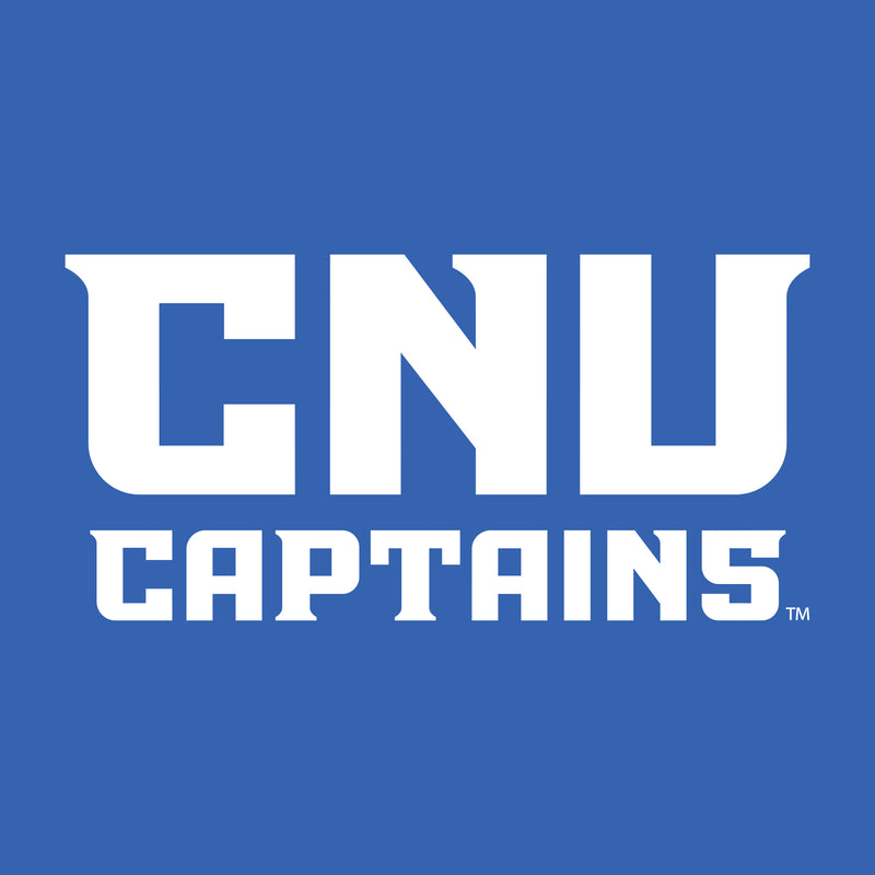 Christopher Newport University Captains Basic Block Short Sleeve T-Shirt - Royal