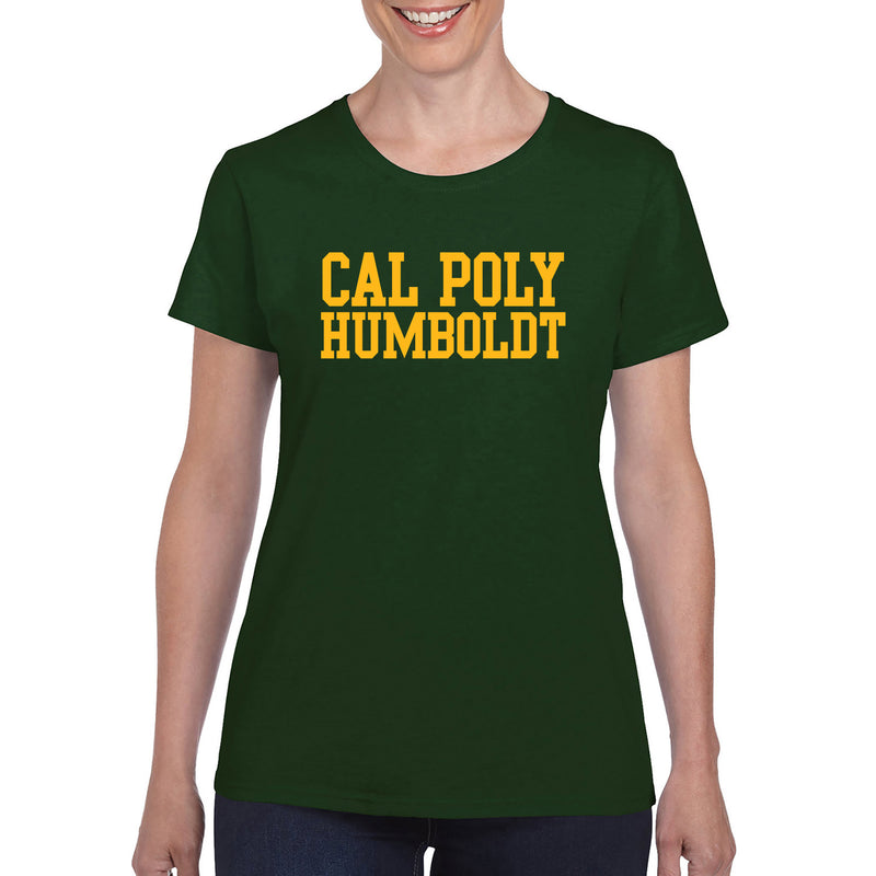 Cal Poly Humboldt Lumberjacks Basic Block Women's T Shirt - Forest