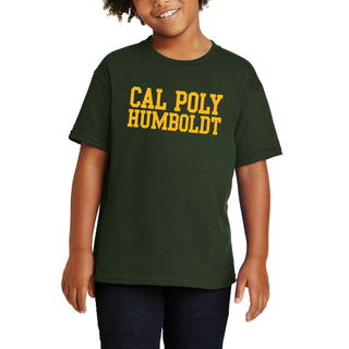 Cal Poly Humboldt Lumberjacks Basic Block Youth T Shirt - Forest