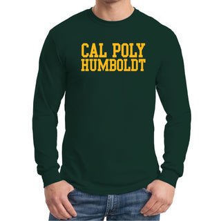 Cal Poly Humboldt Lumberjacks Basic Block Long Sleeve T Shirt - Forest