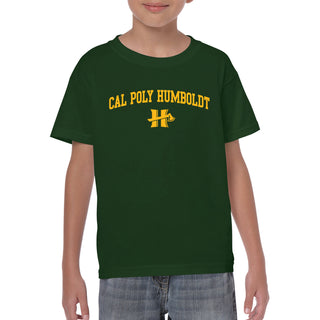 Cal Poly Humboldt Lumberjacks Arch Logo Youth T Shirt - Forest