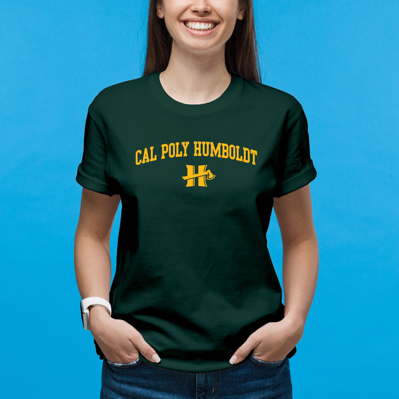 Cal Poly Humboldt Lumberjacks Arch Logo T Shirt - Forest