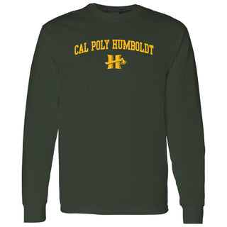 Cal Poly Humboldt Lumberjacks Arch Logo Long Sleeve T Shirt - Forest