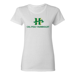 Cal Poly Humboldt Lumberjacks Primary Logo Womens T Shirt - White