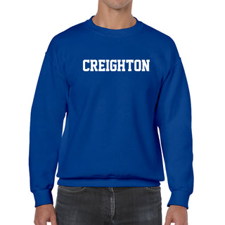 Creighton University Bluejays Basic Block Crewneck Sweatshirt - Royal