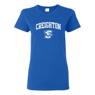 Creighton University Bluejays Arch Logo Womens Short Sleeve T Shirt - Royal