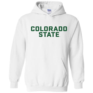 Colorado State University Rams Basic Block Hoodie - White