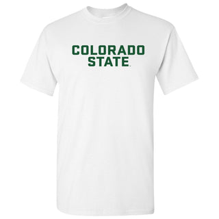 Colorado State University Rams Basic Block Short Sleeve T Shirt - White