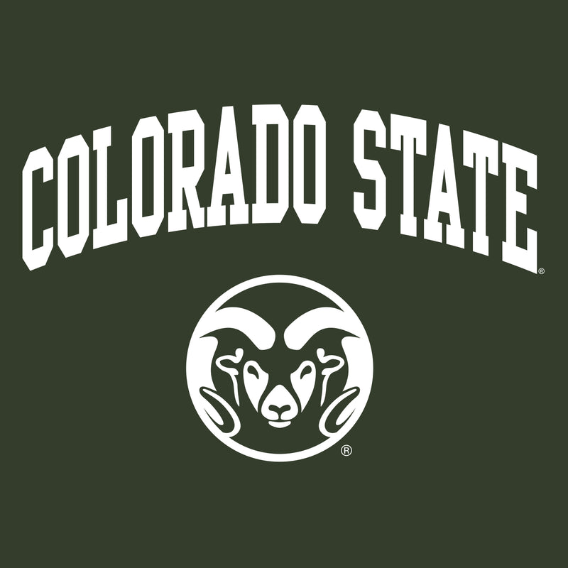 Colorado State University Rams Arch Logo Short Sleeve T Shirt - Forest