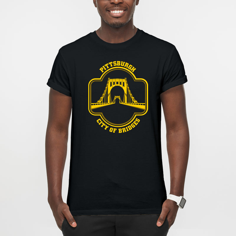 Pittsburgh City of Bridges - Hometown Pride T Shirt - Black