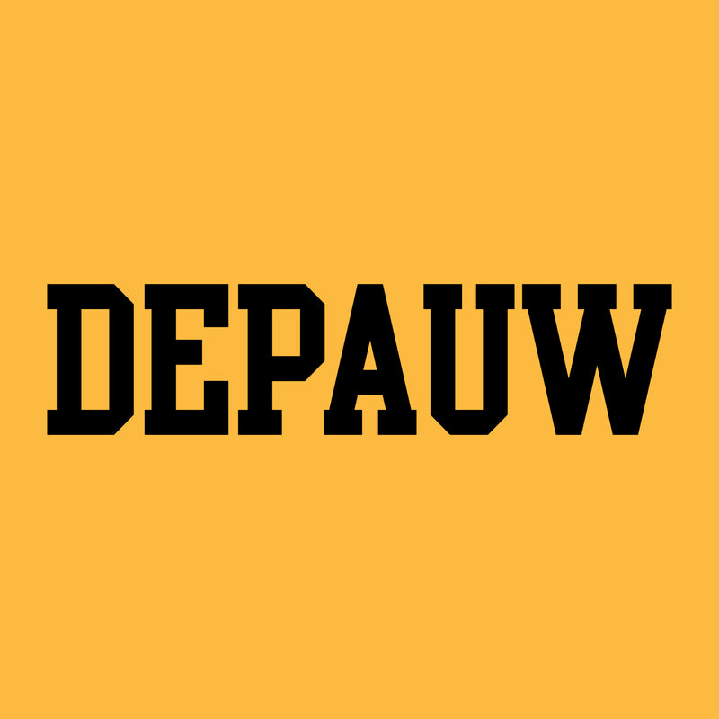 DePauw University Tigers Basic Block Heavy Blend Crewneck Sweatshirt - Gold