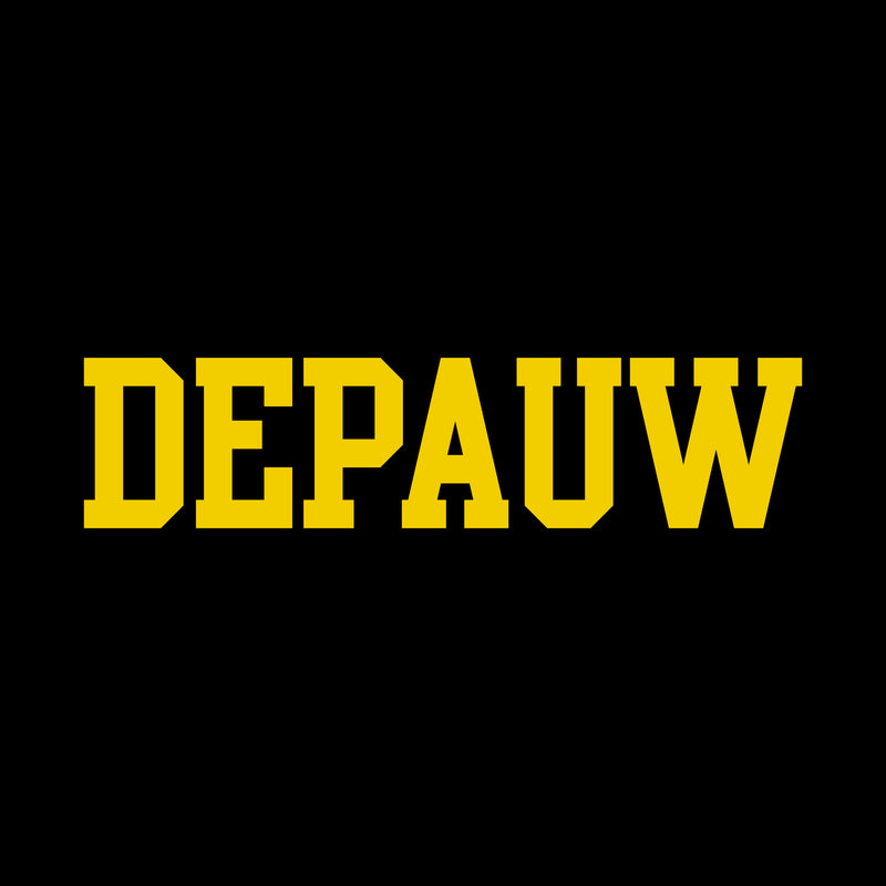 DePauw University Tigers Basic Block Tank Top - Black