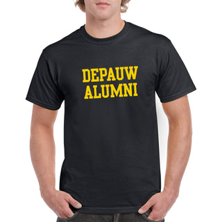 DePauw University Tigers Alumni Block Short Sleeve T Shirt - Black