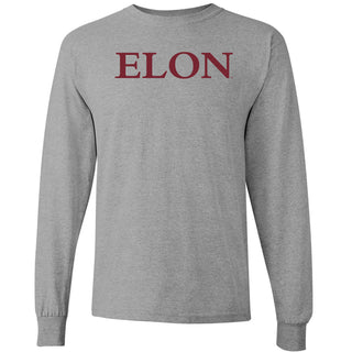 Elon Phoenix Basic Block Long Sleeve T Shirt - Sport Grey