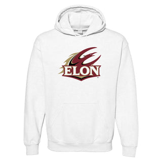 Elon University Phoenix Primary Logo Hoodie - White