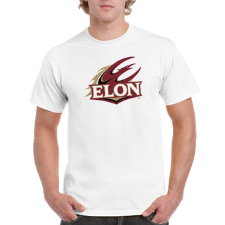 Elon University Phoenix Primary Logo T Shirt - White