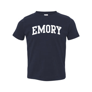 Emory University Eagles Arch Logo Toddler Short Sleeve T Shirt - Navy