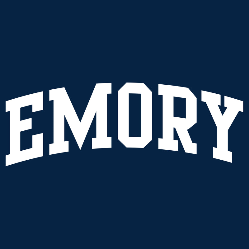 Emory University Eagles Arch Logo Women's Short Sleeve T Shirt - Navy