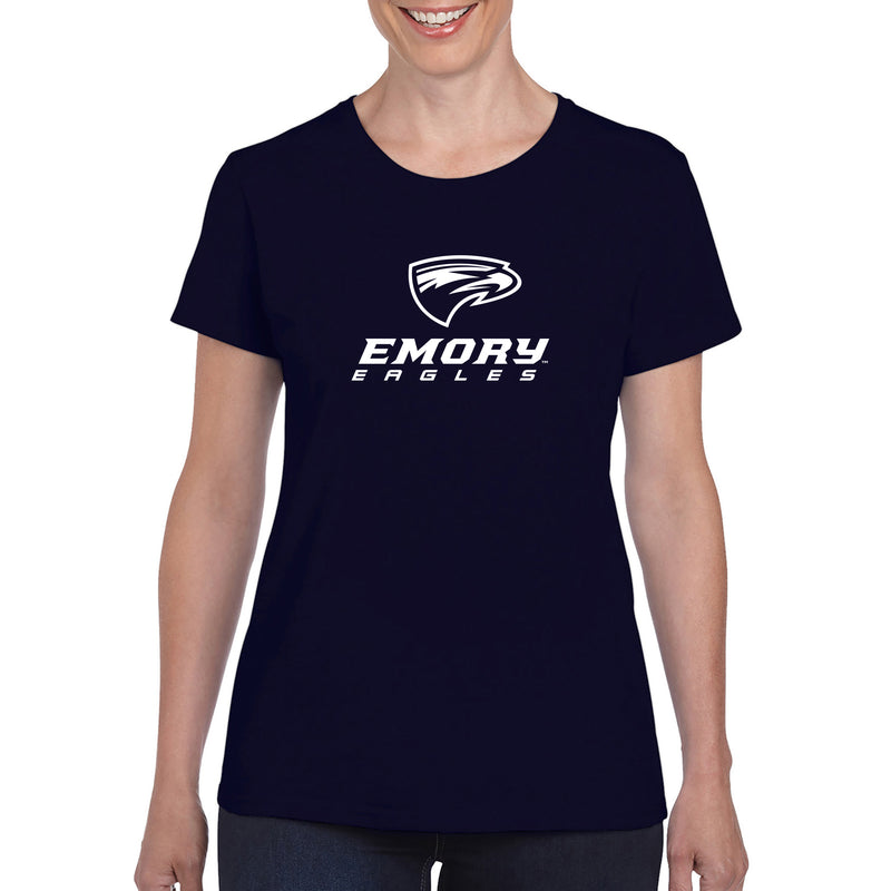 Emory University Eagles Primary Logo Women's Short Sleeve T Shirt - Navy