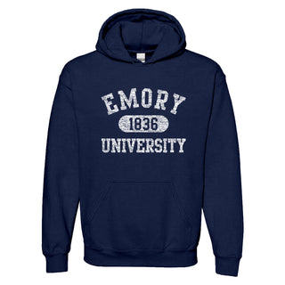 Emory University Eagles Athletic Arch Heavy Blend Hoodie - Navy