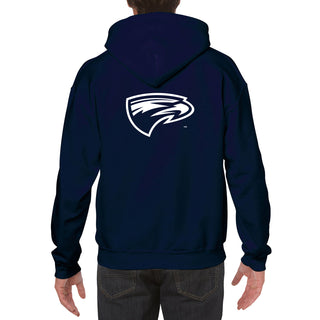 Emory University Eagles Front Back Print Heavy Blend Hoodie - Navy