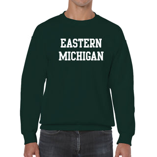 Eastern Michigan University Eagles Basic Block Crewneck - Forest