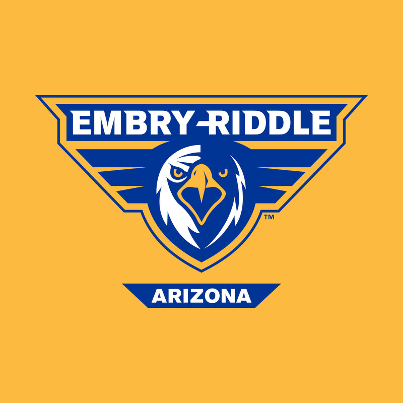 Embry-Riddle Aeronautical University Eagles Prescott Primary Logo Long Sleeve T Shirt - Gold