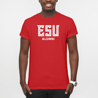 East Stroudsburg University Warriors Basic Block Alumni Short Sleeve T Shirt - Red