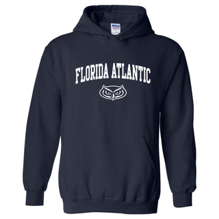 Florida Atlantic University Owls Arch Logo Heavy Blend Hoodie - Navy