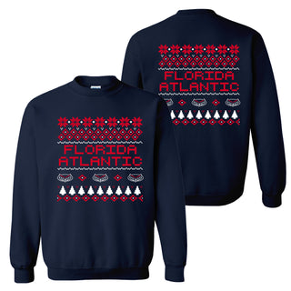 Florida Atlantic Holiday Sweater Crewneck - Navy