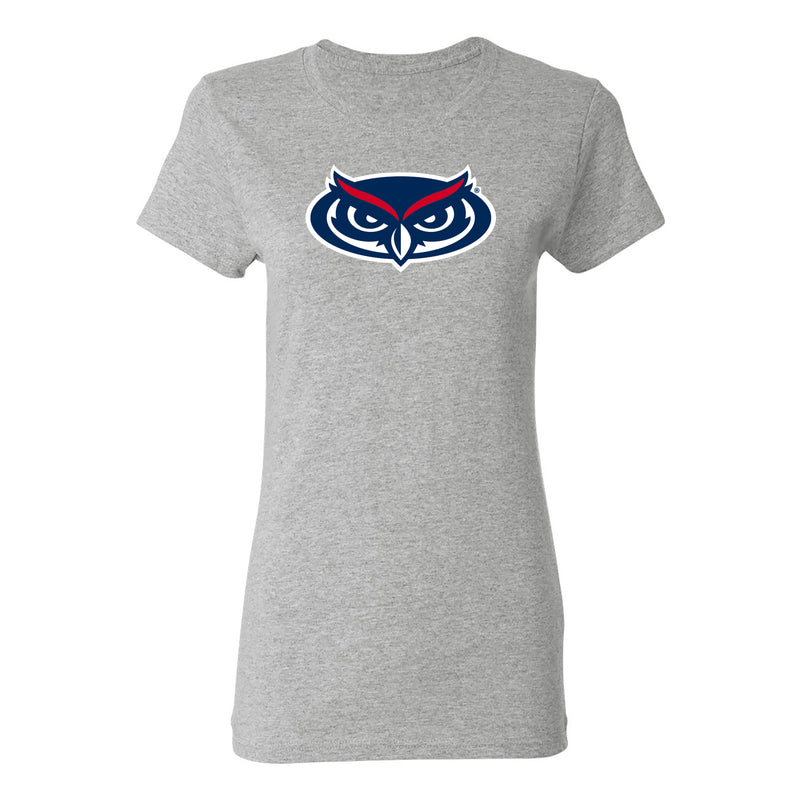 Florida Atlantic Owls Primary Logo Women's T Shirt - Sport Grey