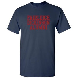 Fairleigh Dickinson University Knights/Devils Basic Block Alumni Cotton Short Sleeve T-Shirt  - Navy