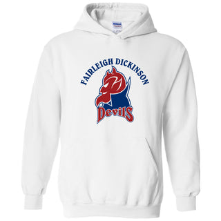 Fairleigh Dickinson University Devils Arch Logo Heavy Blend Hoodie - White