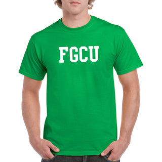 Florida Gulf Coast University Eagles Basic Block Short Sleeve T Shirt - Kelly Green