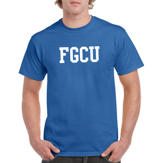 Florida Gulf Coast University Eagles Basic Block Short Sleeve T Shirt - Royal Blue