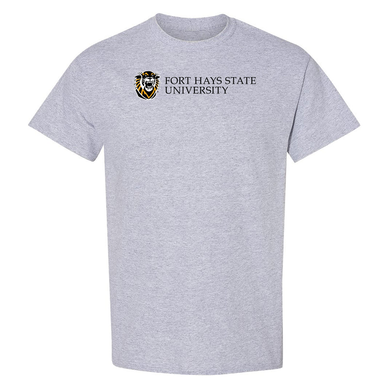 Fort Hays State Institutional Logo T-Shirt - Sport Grey