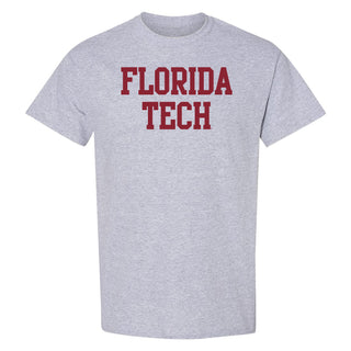 Florida Tech Panthers Basic Block T Shirt - Sport Grey