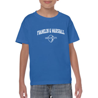 Franklin & Marshall College Diplomats Arch Logo Youth T Shirt - Royal