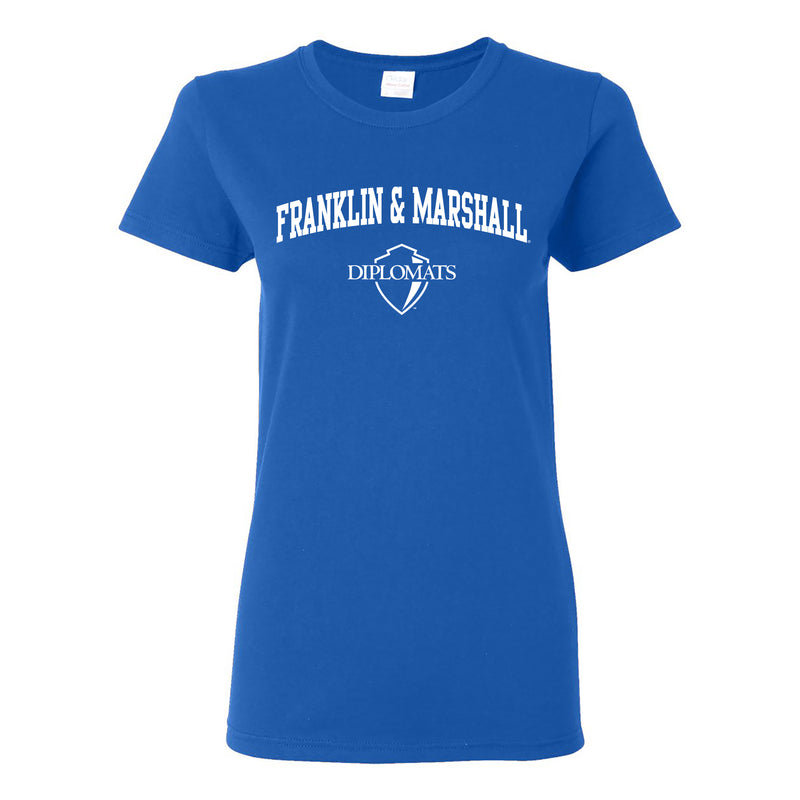 Franklin & Marshall College Diplomats Arch Logo Women's T Shirt - Royal