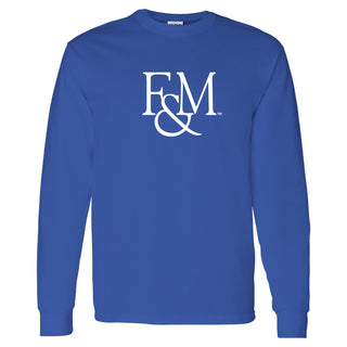 Franklin & Marshall College Diplomats Primary Logo Long Sleeve - Royal